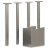HON 5.75 in. x 28 in. 4 Legs Coze Desk Post Legs with Pencil Storage - Silver