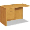 HON 48 in. x 24 in. x 29.5 in. 10500 Series 3/4 in. Height Left Ped L Workstation Return - Harvest