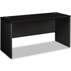 HON 60 in. x 24 in. x 29.5 in. 38000 Series Desk Shell - Mahogany/Charcoal