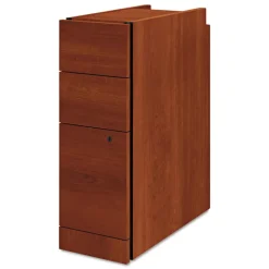 HON 9.5 in. x 22.75 in. x 28 in. 3-Drawers: Box/Box/File Legal/Letter Narrow Pedestal - Cognac