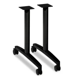 HON 39.25 in. x 23.5 in. x 23.38 in. Huddle T-Leg Base for 24 in. and 30 in. Deep Table Tops - Black (2/Carton)