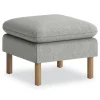 HON 23 in. x 23 in. x 17.5 in. Parkwyn Series Ottoman - Gray/Oak