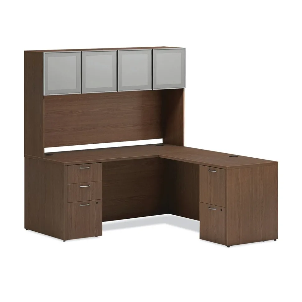 HON 48 in. x 24 in. x 29 in. Reversible (Left or Right) Mod Return Shell - Sepia Walnut