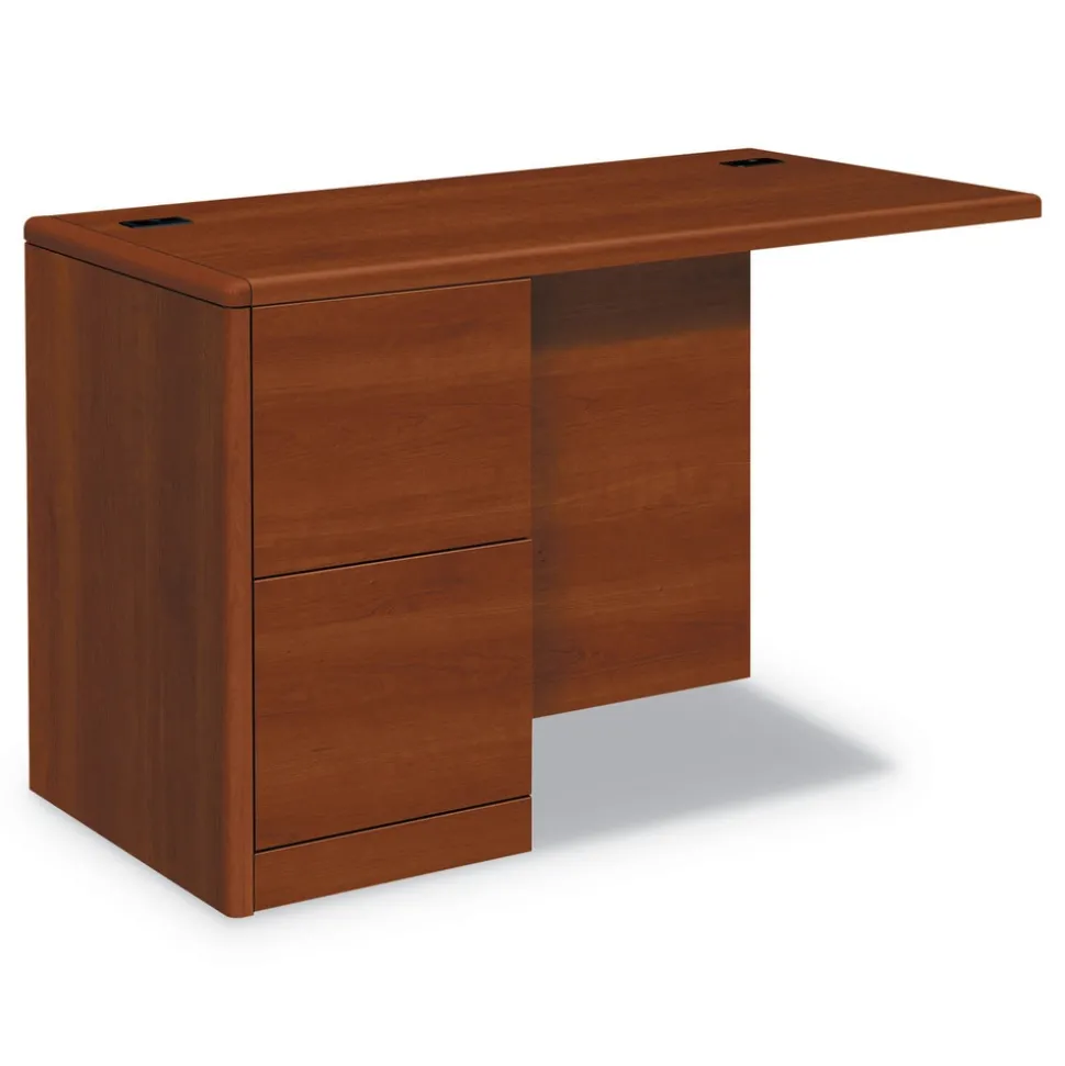 HON 10700 Series 48 in. x 24 in. x 29.5 in. Full Left Pedestal Return - Cognac