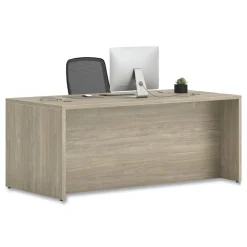 HON 10500 Series 72 in. x 36 in. x 29.5 in. Double Full-Height Pedestal Desk - Kingswood Walnut