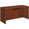 HON 10700 Series 60 in. x 24 in. x 29.5 in. 3/4 Height Pedestals Kneespace Credenza - Cognac