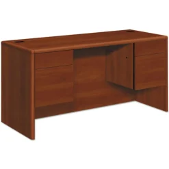 HON 10700 Series 60 in. x 24 in. x 29.5 in. 3/4 Height Pedestals Kneespace Credenza - Cognac