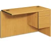 HON 10700 Series 48 in. x 24 in. x 29.5 in. 3/4 Right Pedestal "L" Workstation Return - Harvest