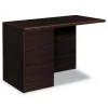 HON 10700 Series 48 in. x 24 in. x 29.5 in. Full Left Pedestal Return - Mahogany