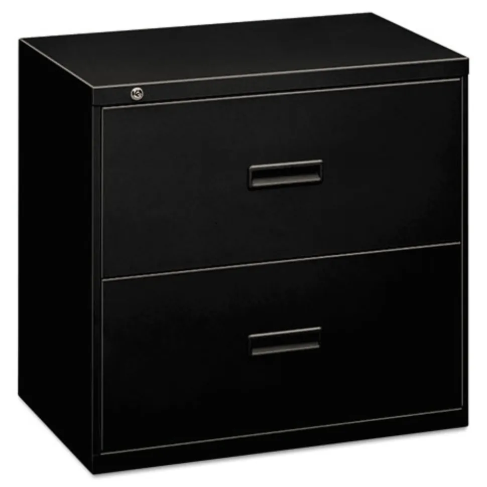 HON 400 Series 36 in. x 18 in. x 28 in. 2 Legal/Letter Size Lateral File Drawers - Black