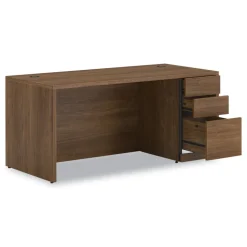 HON 10500 Series 66 in. x 30 in. x 29.5 in. Single Pedestal Desk - Pinnacle