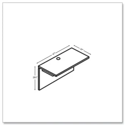 HON 10500 Series 47 in. x 24 in. x 29.5 in. Bridge - Pinnacle