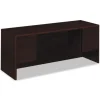 HON 10700 Series 72 in. x 24 in. x 29.5 in. 3/4 Height Pedestals Kneespace Credenza - Mahogany