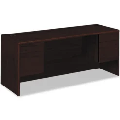 HON 10700 Series 72 in. x 24 in. x 29.5 in. 3/4 Height Pedestals Kneespace Credenza - Mahogany