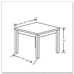 HON 80000 Series 24d x 24w x 20h Laminate Occasional Corner Table - Kingswood Walnut