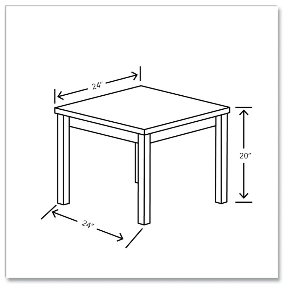 HON 80000 Series 24d x 24w x 20h Laminate Occasional Corner Table - Kingswood Walnut