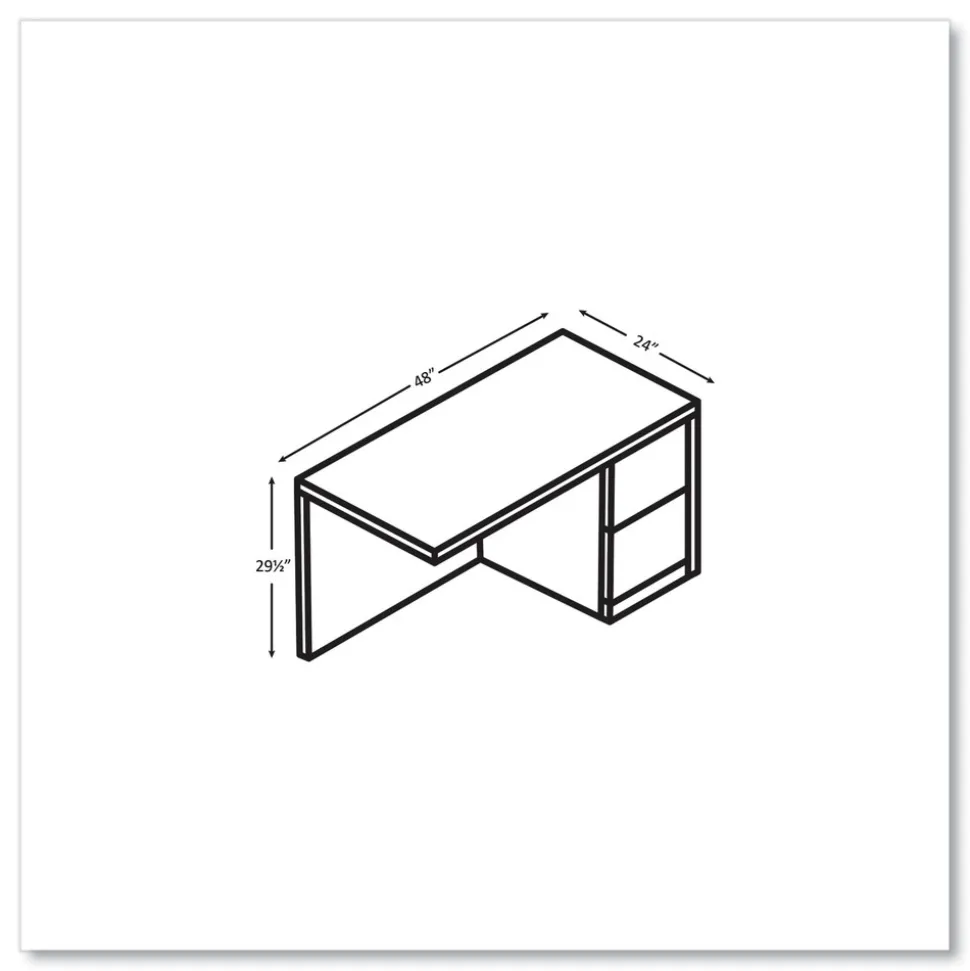 HON 10500 Series Full-Height Right Pedestal 48 in. x 24 in. x 29.5 in. Return - Pinnacle