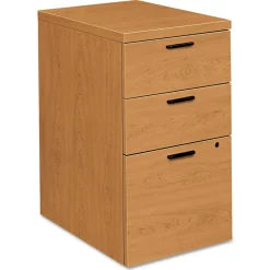 HON 10500 Series Left or Right 15.75 in. x 22.75 in. x 28 in. 3-Drawers Harvest Mobile Pedestal File