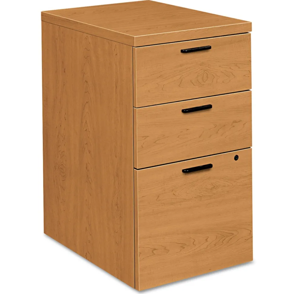 HON 10500 Series Left or Right 15.75 in. x 22.75 in. x 28 in. 3-Drawers Harvest Mobile Pedestal File