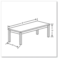 HON 80000 Series 48w x 20d x 16h Laminate Occasional Rectangular Coffee Table - Pinnacle