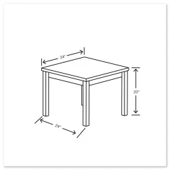 HON 80000 Series 24w x 24d x 20h Laminate Occasional Corner Table - Pinnacle