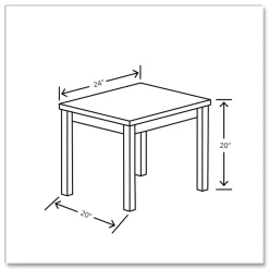 HON 80000 24w x 20d x 20h Laminate Occasional Rectangular End Table - Pinnacle