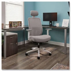 HON Altern Mesh Back Task Chair, 17.95 to 21.1 Seat Height, Gray Seat, Gray/White Back, White Base
