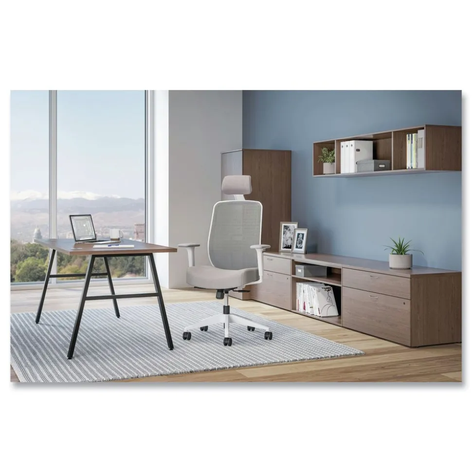 HON Altern Mesh Back Task Chair, 17.95 to 21.1 Seat Height, Gray Seat, Gray/White Back, White Base