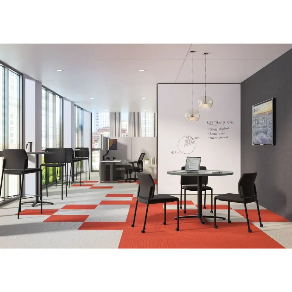 HON Between 36 in. Round Table Top - Steel Mesh/Charcoal