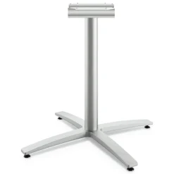 HON Between Seated-Height X-Base with 30 in. Diameter Between Round Table Top and Motivate High-Density Stacking Chair Bundle (4 Chairs/Carton)