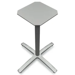 HON Between Seated-Height X-Base with 30 in. Diameter Between Round Table Top and Motivate High-Density Stacking Chair Bundle (4 Chairs/Carton)