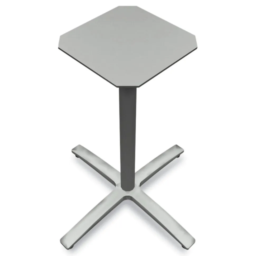 HON Between Seated-Height X-Base with 30 in. Diameter Between Round Table Top and Motivate High-Density Stacking Chair Bundle (4 Chairs/Carton)