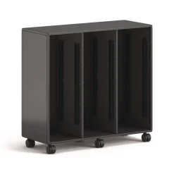 HON Class-ifi 46.63 in. x 18.75 in. x 44.13 in. Three-Wide Tote Storage Cabinet - Charcoal Gray