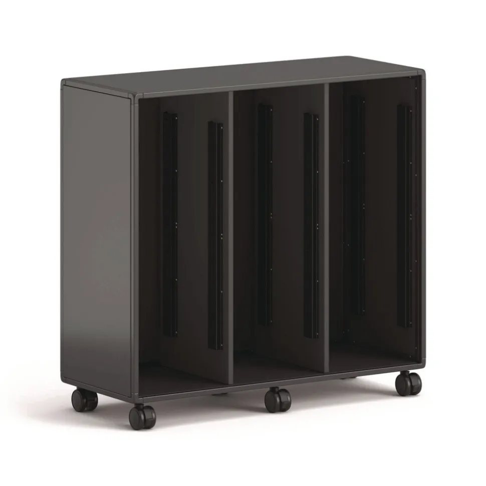 HON Class-ifi 46.63 in. x 18.75 in. x 44.13 in. Three-Wide Tote Storage Cabinet - Charcoal Gray