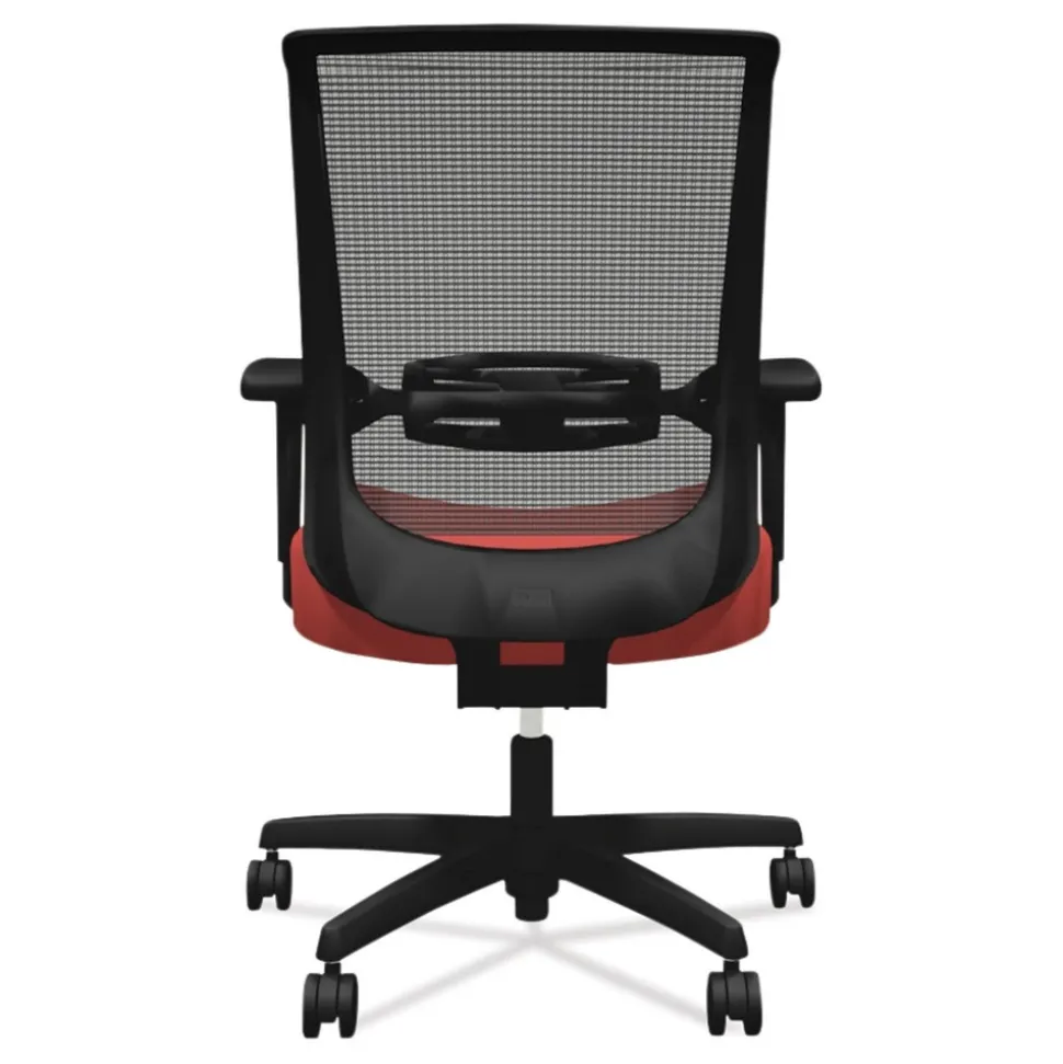 HON Convergence 275 lbs. Capacity Synchro-Tilt Mid-Back Task Chair - Red/Black