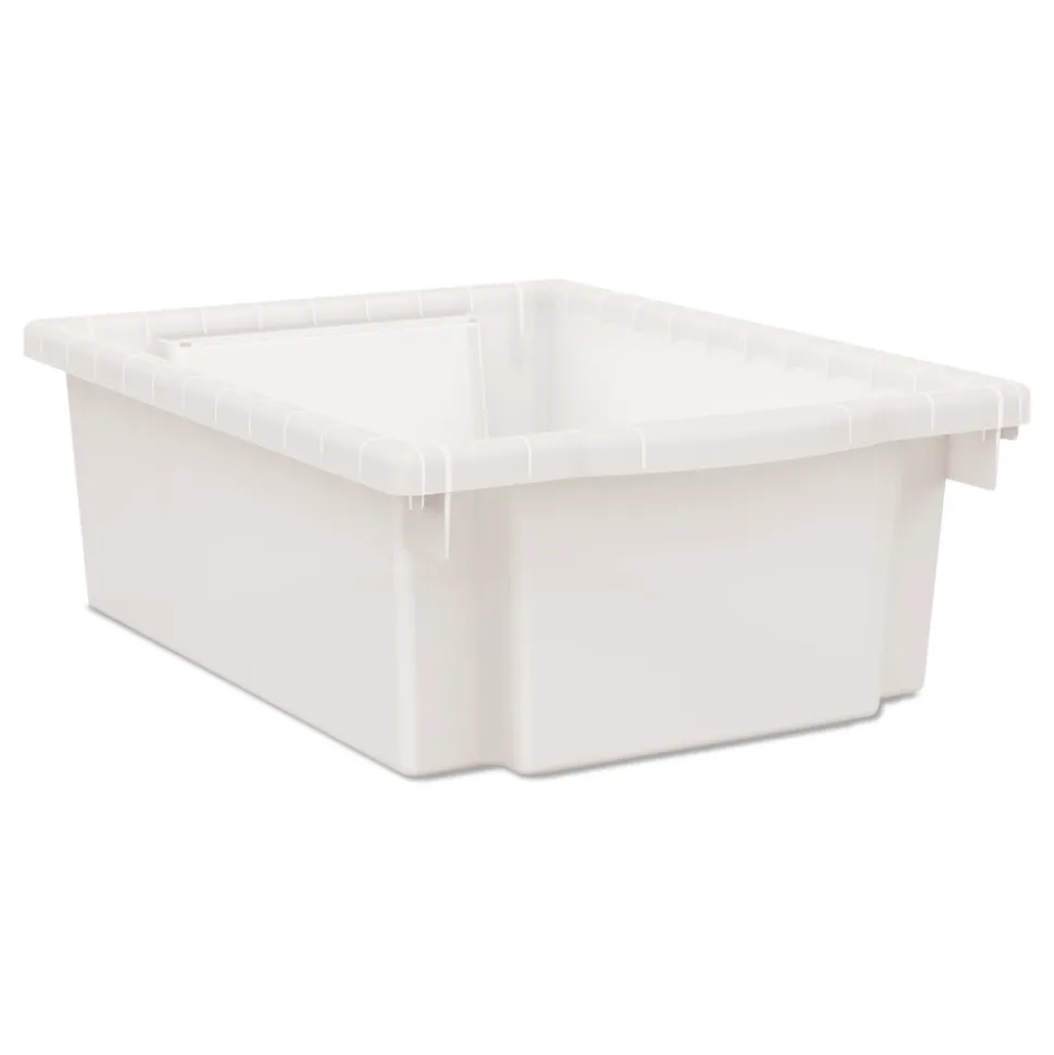 HON Flagship 12.75 in. x 16 in. x 6 in. 1 Section Storage Bins - Translucent White