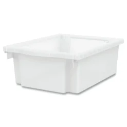 HON Flagship 12.75 in. x 16 in. x 6 in. 1 Section Storage Bins - Translucent White