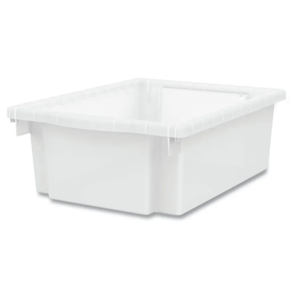 HON Flagship 12.75 in. x 16 in. x 6 in. 1 Section Storage Bins - Translucent White