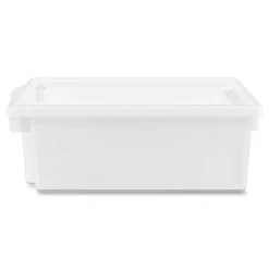 HON Flagship 12.75 in. x 16 in. x 6 in. 1 Section Storage Bins - Translucent White