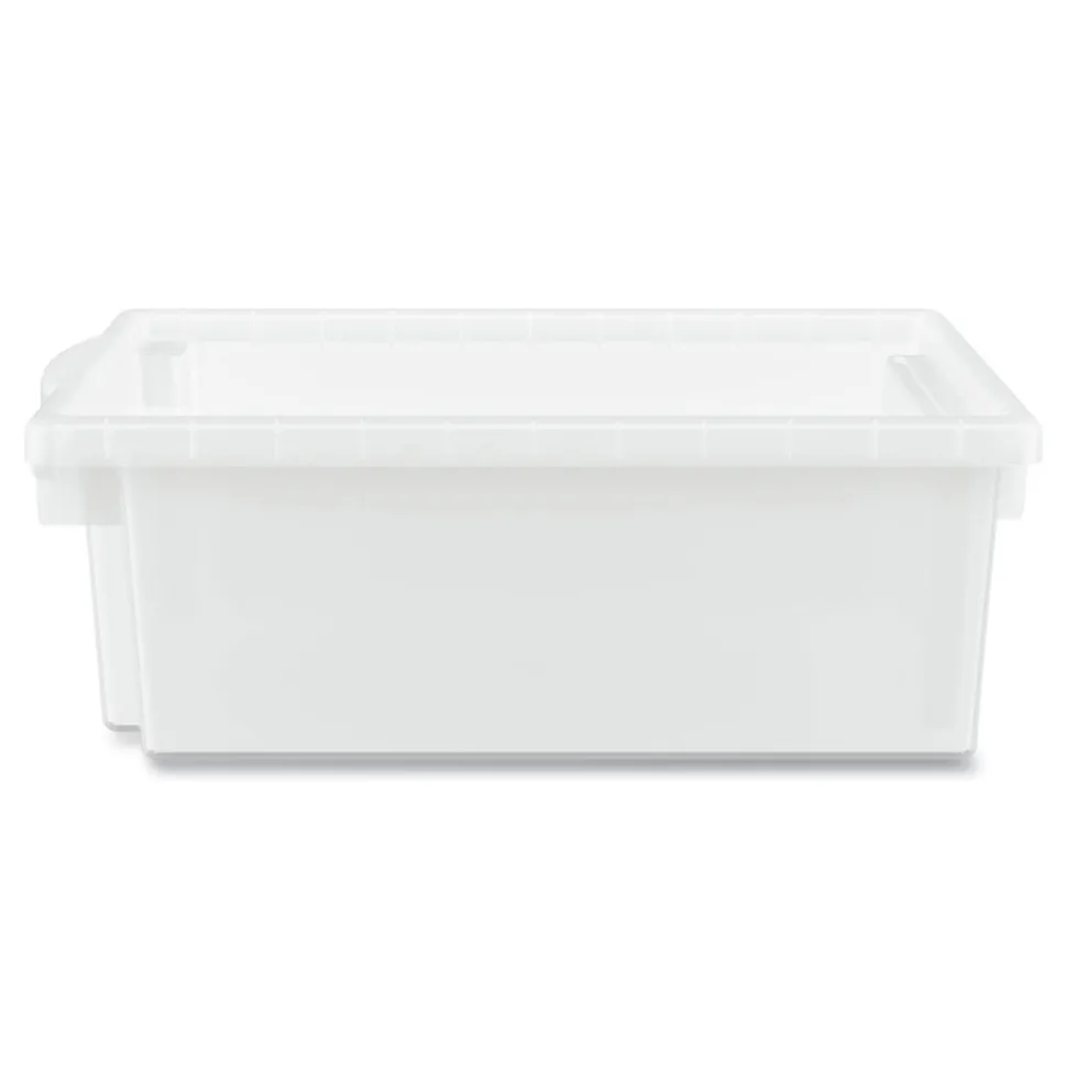 HON Flagship 12.75 in. x 16 in. x 6 in. 1 Section Storage Bins - Translucent White