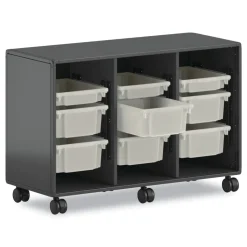 HON Flagship 12.75 in. x 16 in. x 6 in. 1 Section Storage Bins - Translucent White