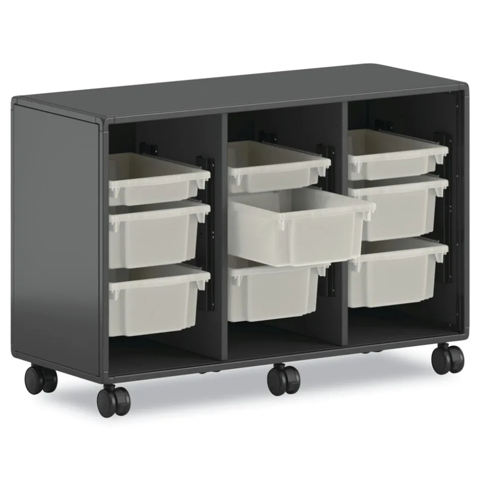 HON Flagship 12.75 in. x 16 in. x 6 in. 1 Section Storage Bins - Translucent White