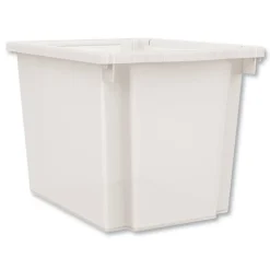 HON Flagship 12.75 in. x 16 in. x 12 in. 1 Section Storage Bins - Translucent White