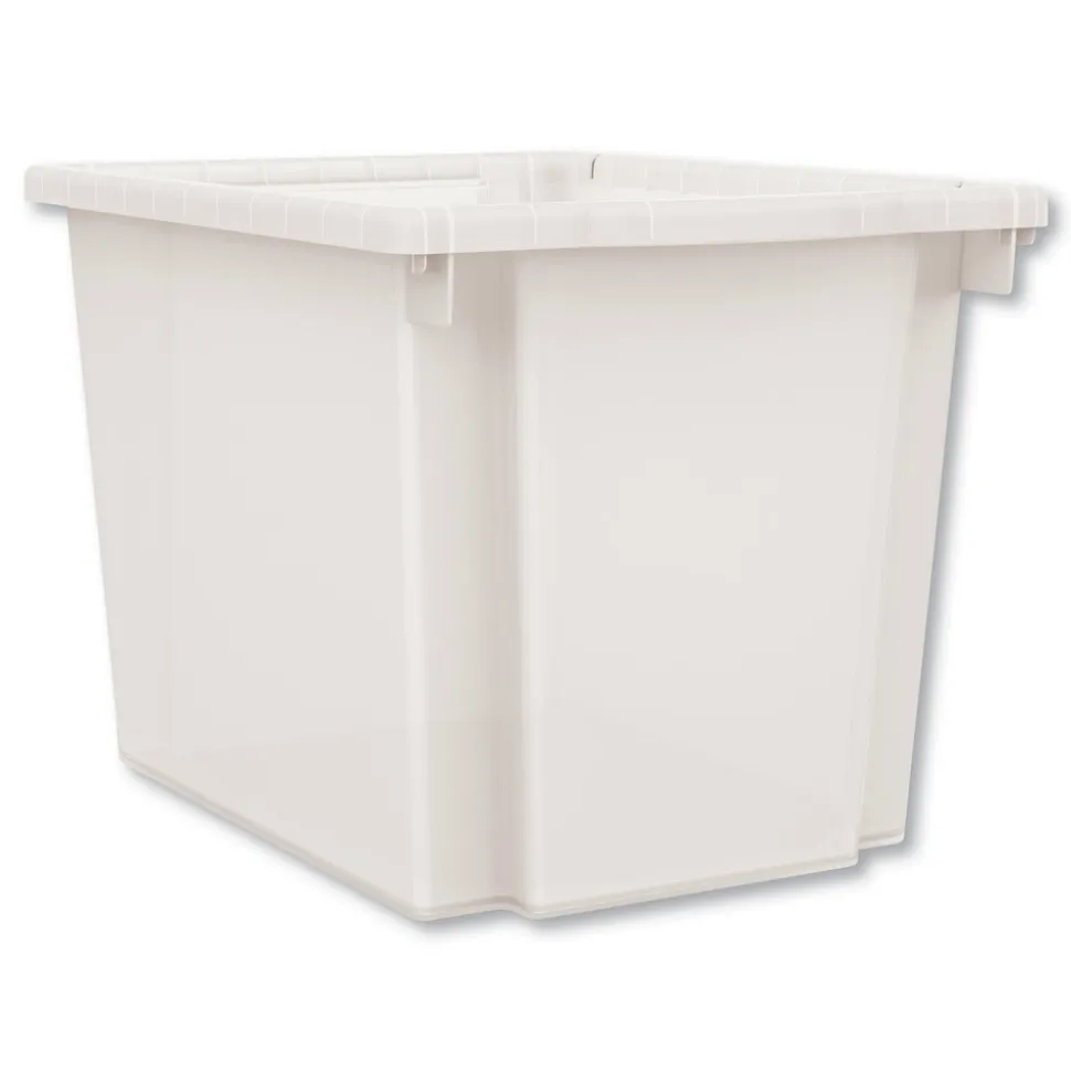 HON Flagship 12.75 in. x 16 in. x 12 in. 1 Section Storage Bins - Translucent White