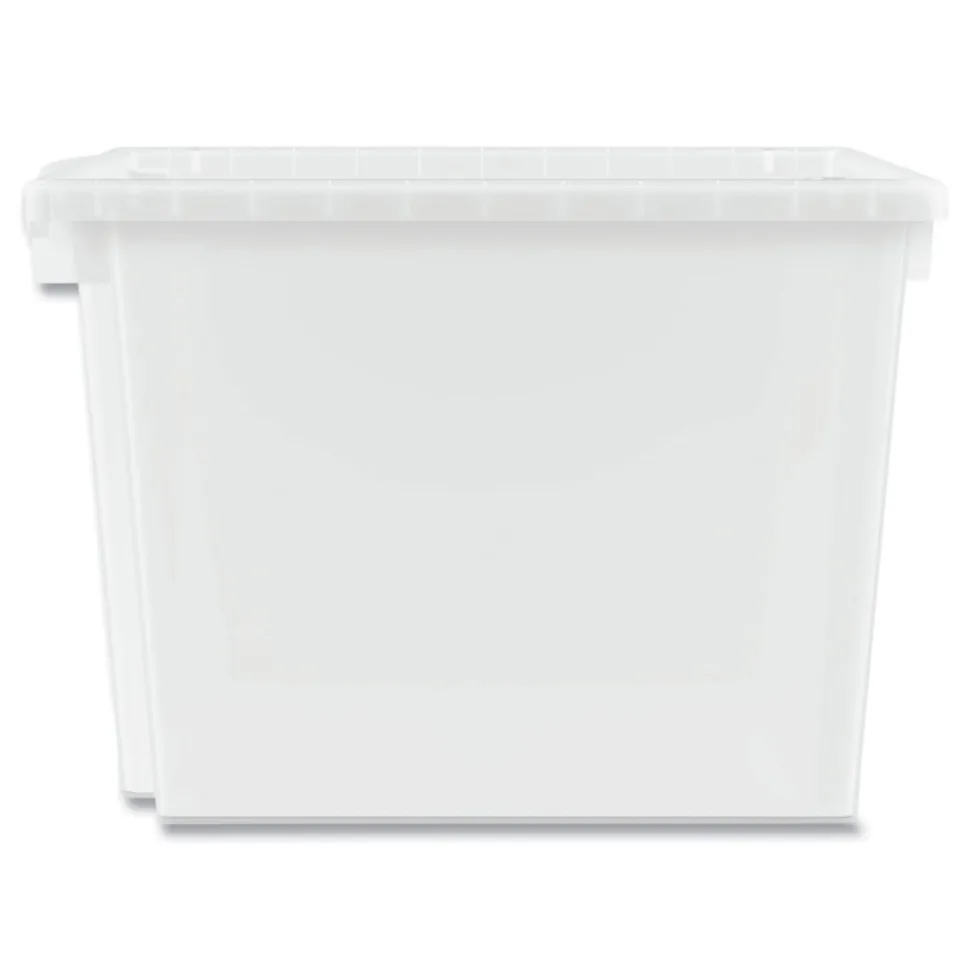HON Flagship 12.75 in. x 16 in. x 12 in. 1 Section Storage Bins - Translucent White