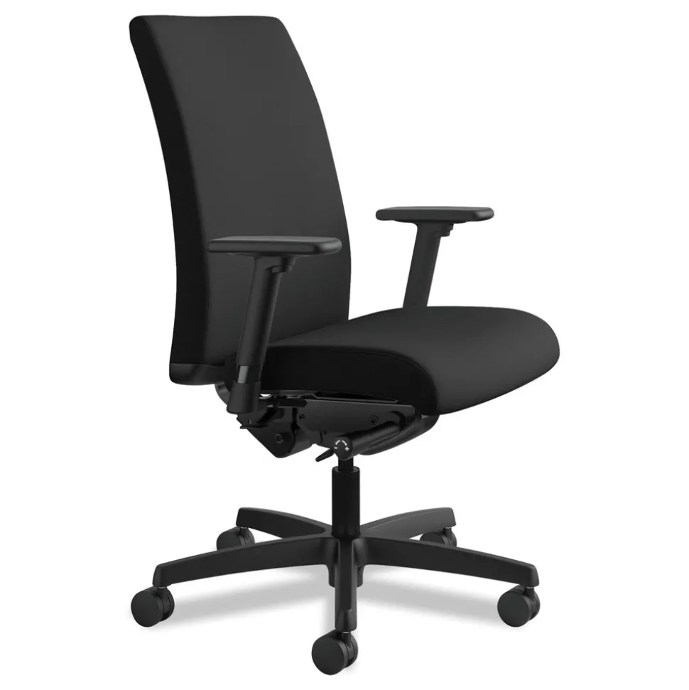 HON Ignition Series 17 in. to 22 in. Seat Height Supports Up to 300 lb Mid-Back Work Chair - Black
