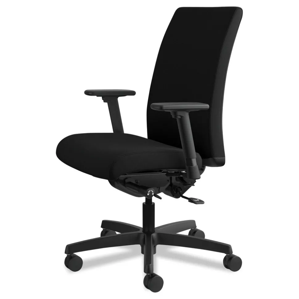 HON Ignition Series 17 in. to 22 in. Seat Height Supports Up to 300 lb Mid-Back Work Chair - Black