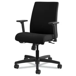 HON Ignition Series 17 in. to 21.5 in. Seat Height Supports Up to 300 lb Fabric Low-Back Task Chair - Black