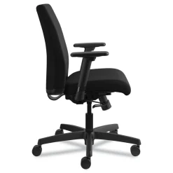 HON Ignition Series 17 in. to 21.5 in. Seat Height Supports Up to 300 lb Fabric Low-Back Task Chair - Black