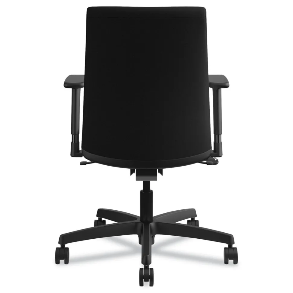 HON Ignition Series 17 in. to 21.5 in. Seat Height Supports Up to 300 lb Fabric Low-Back Task Chair - Black